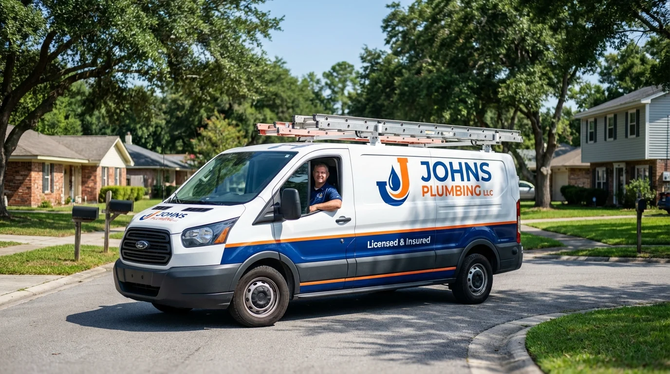 Johns Plumbing LLC service van in Wentzville, MO